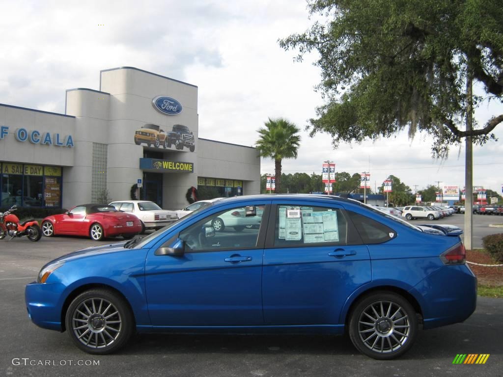 2010 Focus SES Sedan - Blue Flame Metallic / Charcoal Black photo #6