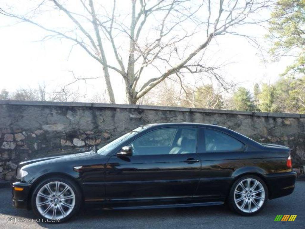 2005 3 Series 330i Coupe - Jet Black / Anthracite Black photo #14