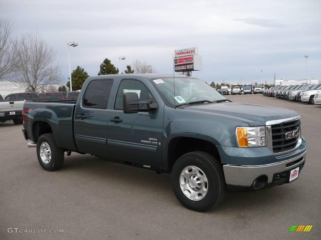 2009 Sierra 2500HD SLE Crew Cab 4x4 - Stealth Gray Metallic / Ebony photo #1