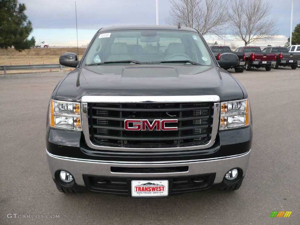 2009 Sierra 2500HD SLT Crew Cab 4x4 - Onyx Black / Dark Titanium/Light Titanium photo #2