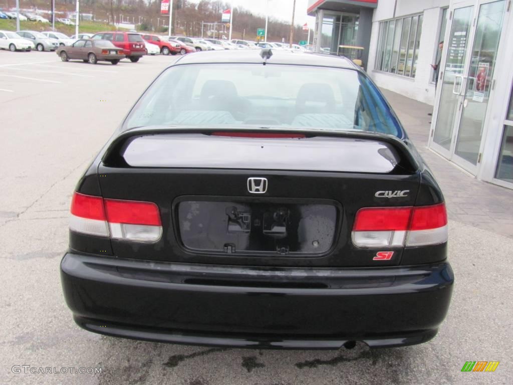 1999 Civic Si Coupe - Flamenco Black Pearl / Dark Gray photo #7