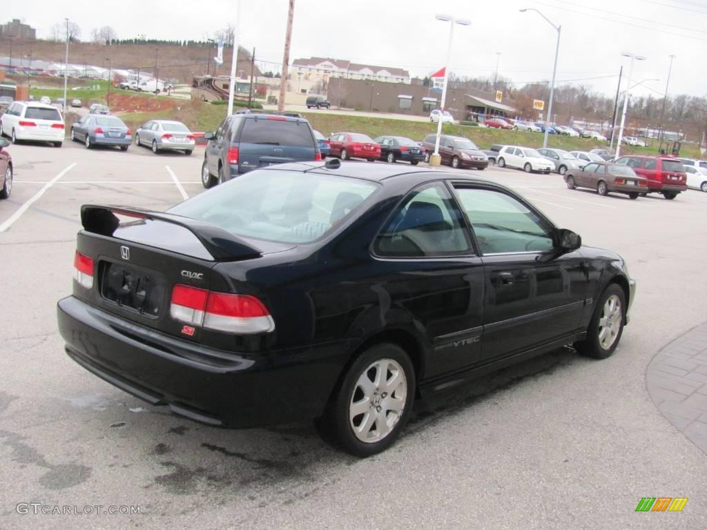 1999 Civic Si Coupe - Flamenco Black Pearl / Dark Gray photo #8