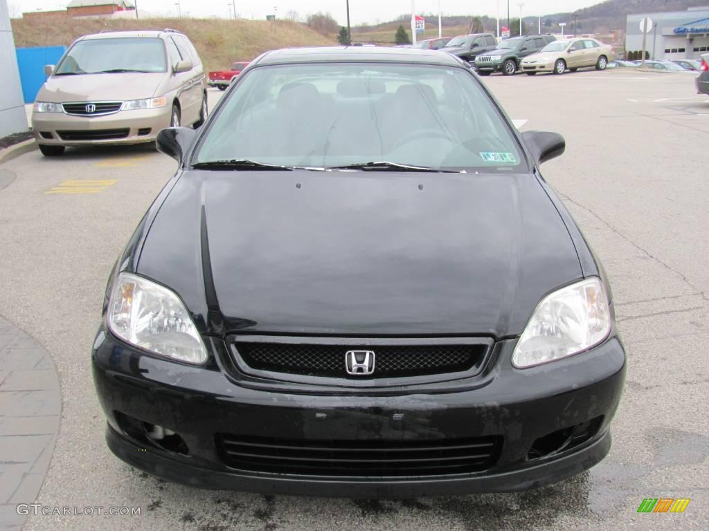1999 Civic Si Coupe - Flamenco Black Pearl / Dark Gray photo #11