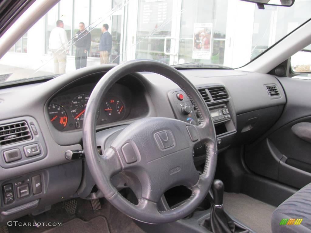 1999 Civic Si Coupe - Flamenco Black Pearl / Dark Gray photo #12