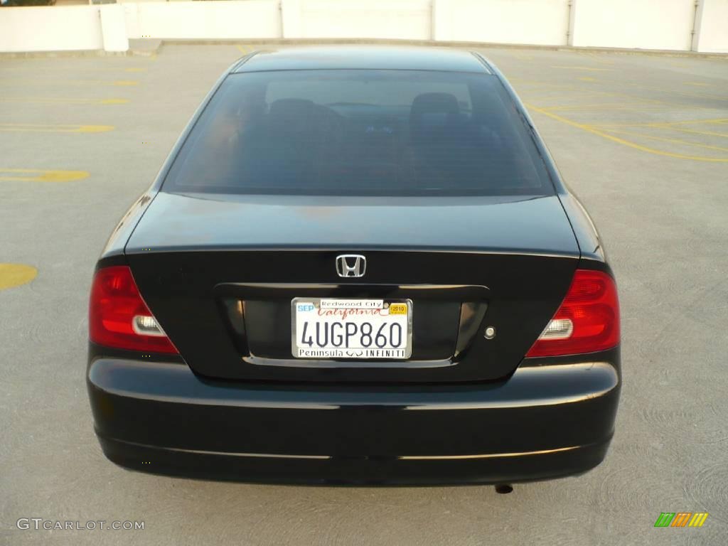 2001 Civic LX Coupe - Nighthawk Black Pearl / Black photo #5
