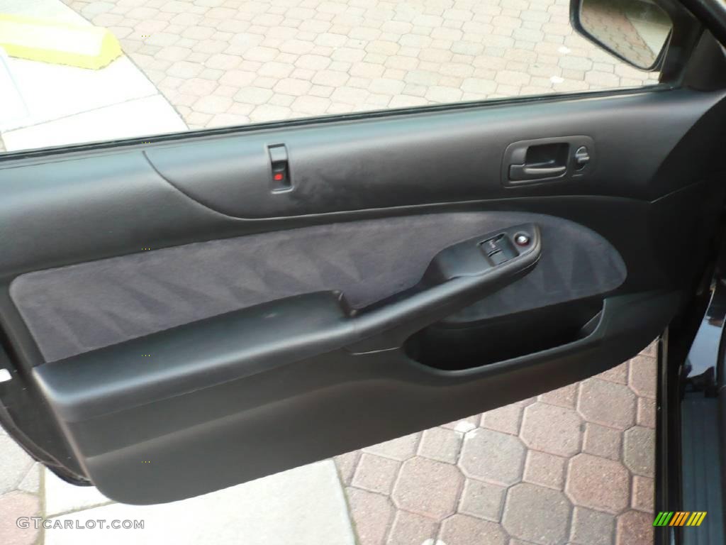 2001 Civic LX Coupe - Nighthawk Black Pearl / Black photo #9