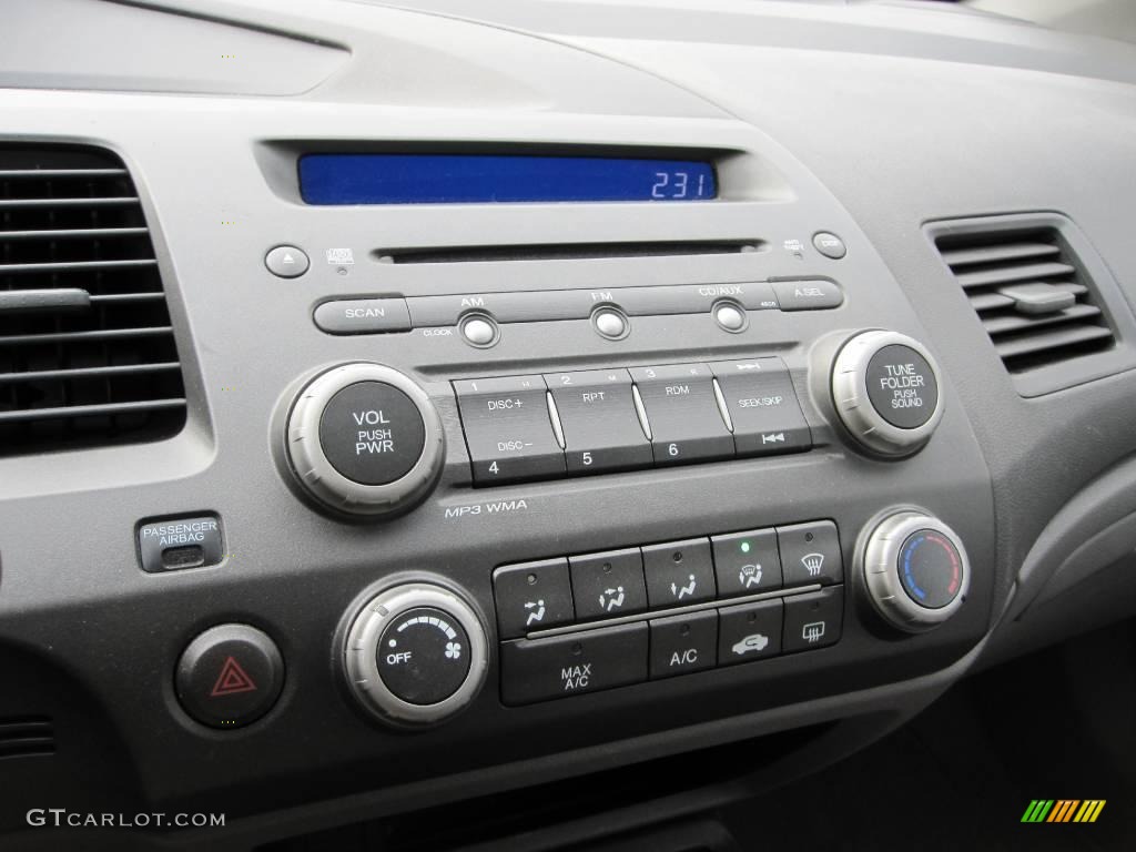 2007 Civic LX Coupe - Royal Blue Pearl / Gray photo #8