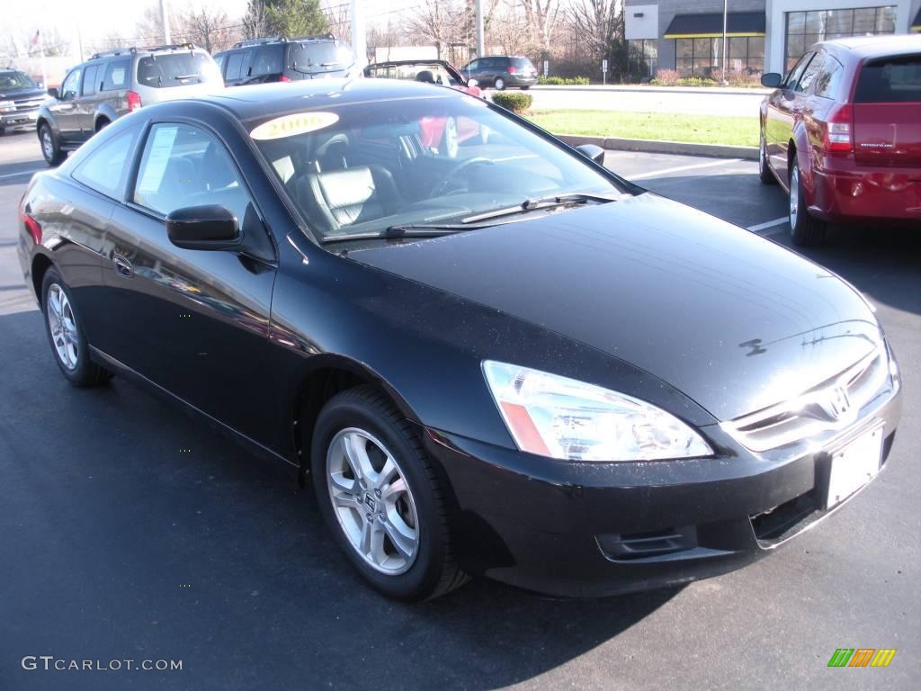2006 Accord EX-L Coupe - Nighthawk Black Pearl / Black photo #3