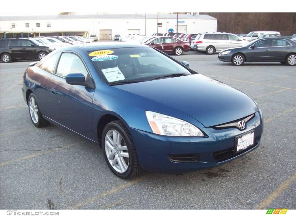 2005 Accord EX V6 Coupe - Sapphire Blue Pearl / Black photo #1