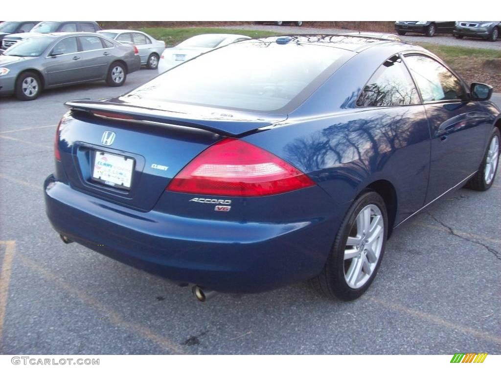 2005 Accord EX V6 Coupe - Sapphire Blue Pearl / Black photo #22