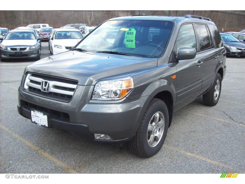 2007 Pilot EX-L 4WD - Nimbus Gray Metallic / Gray photo #21