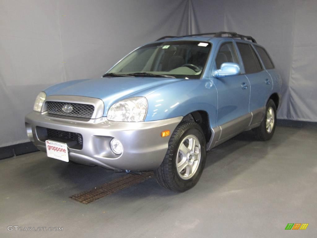 2004 Santa Fe GLS 4WD - Arctic Blue / Gray photo #1