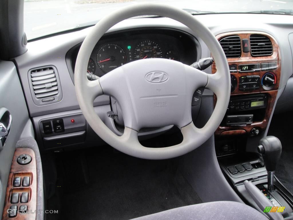 2000 Sonata GLS V6 - Slate Gray / Gray photo #13