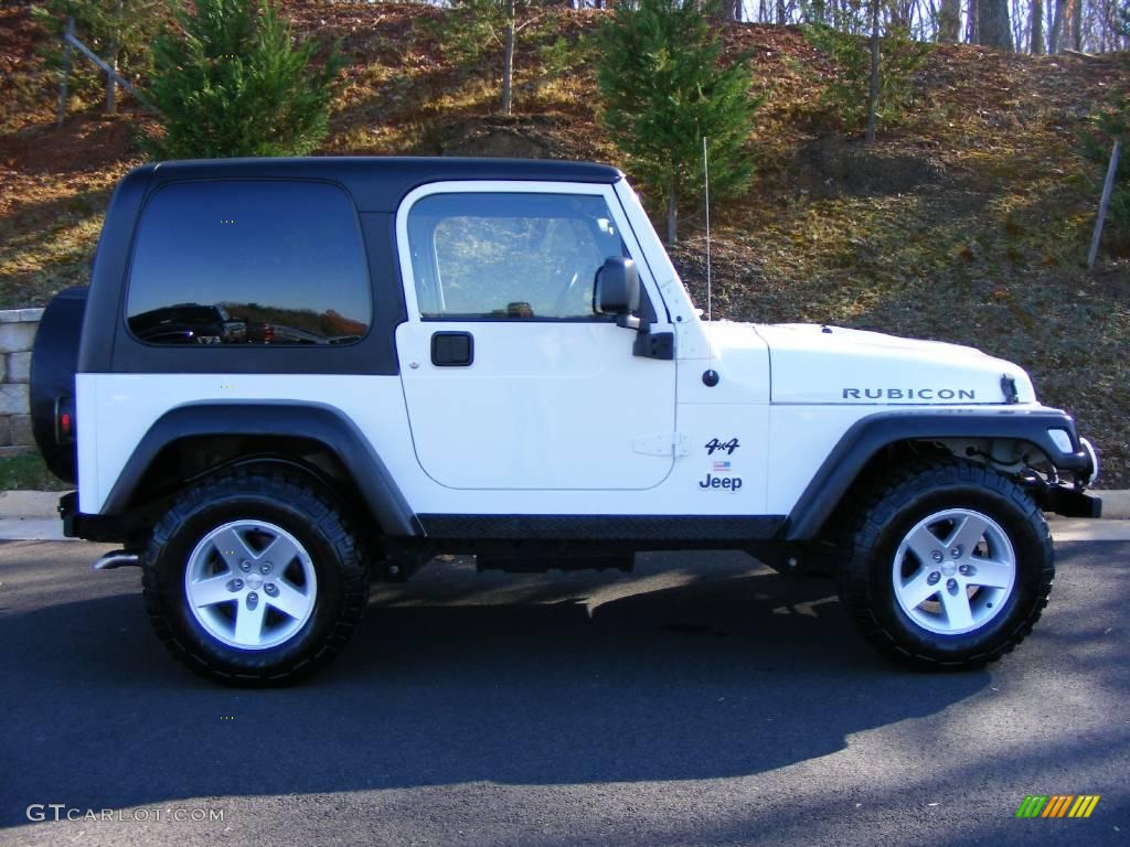 2005 Wrangler Rubicon 4x4 - Stone White / Dark Slate Gray photo #4