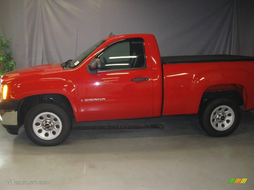 2008 Sierra 1500 Regular Cab - Fire Red / Dark Titanium photo #2