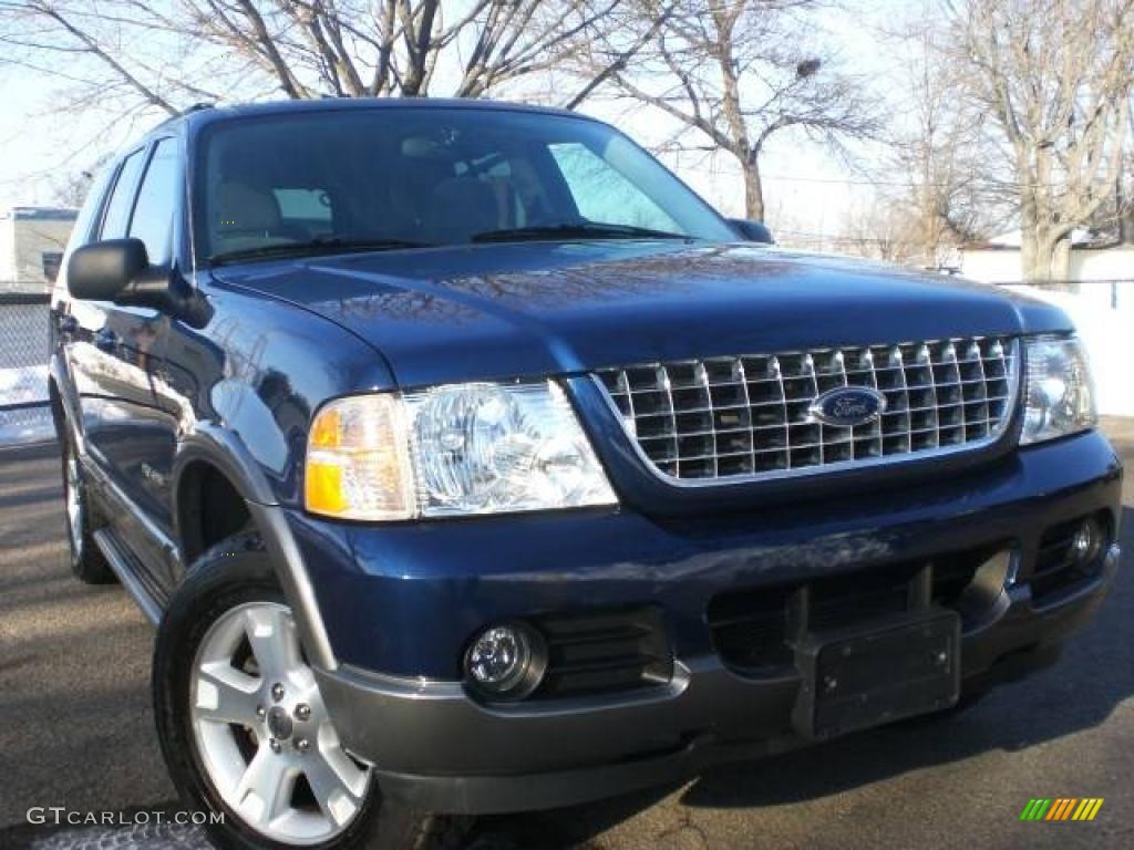2004 Explorer XLT 4x4 - Dark Blue Pearl Metallic / Graphite photo #3