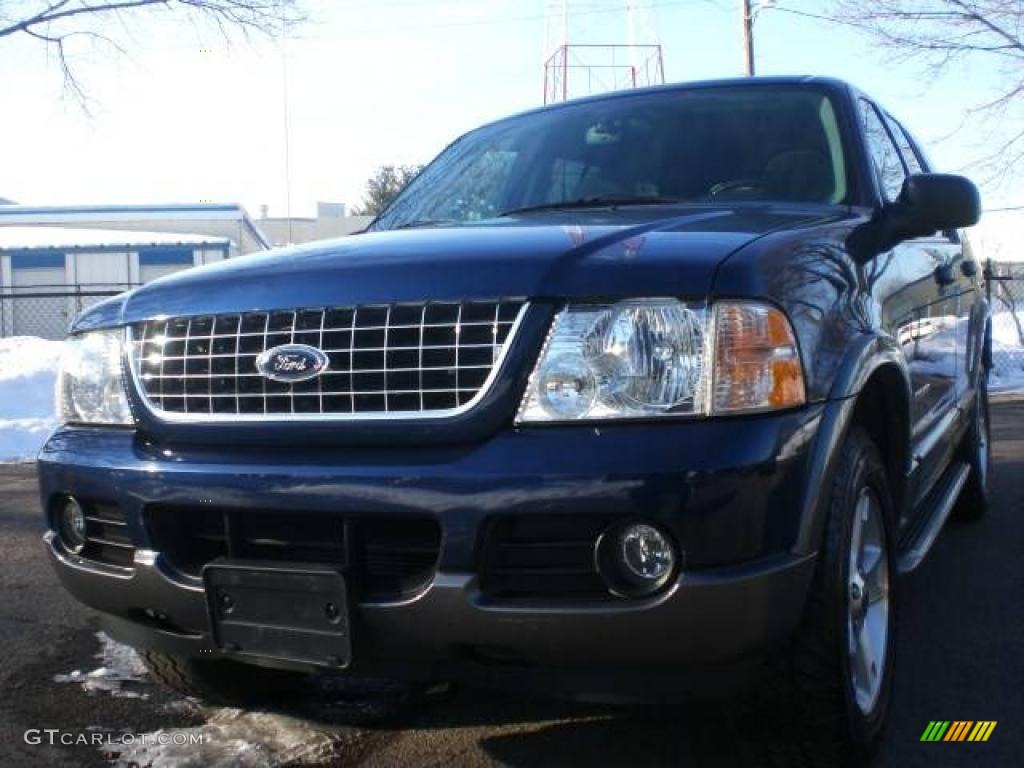 2004 Explorer XLT 4x4 - Dark Blue Pearl Metallic / Graphite photo #9