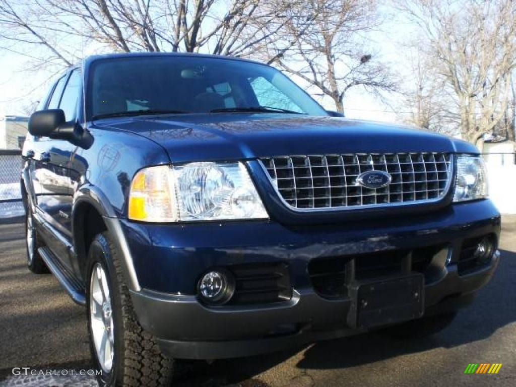 2004 Explorer XLT 4x4 - Dark Blue Pearl Metallic / Graphite photo #12