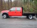 2008 Red Clearcoat Ford F450 Super Duty XLT Crew Cab 4x4 Chassis  photo #2