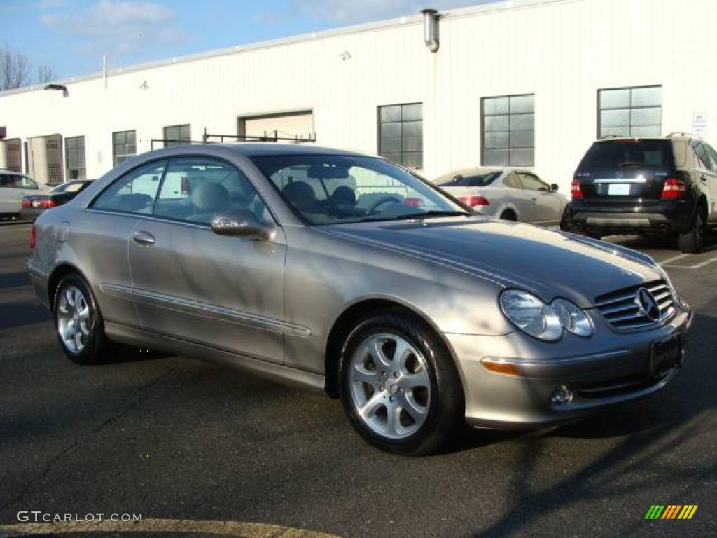 2003 CLK 320 Coupe - Pewter Silver Metallic / Ash photo #1