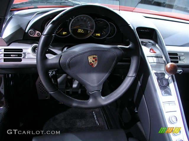 2005 Porsche Carrera GT Standard Carrera GT Model Dark Grey Natural Leather Steering Wheel Photo #226383
