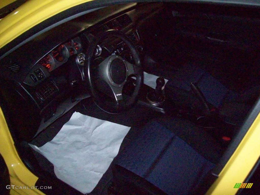 2003 Lancer Evolution VIII - Lightning Yellow / Black/Blue photo #7