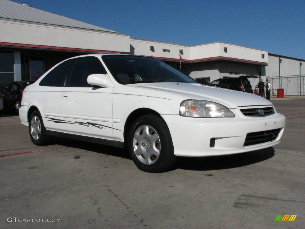 1999 Civic EX Coupe - Taffeta White / Dark Gray photo #1