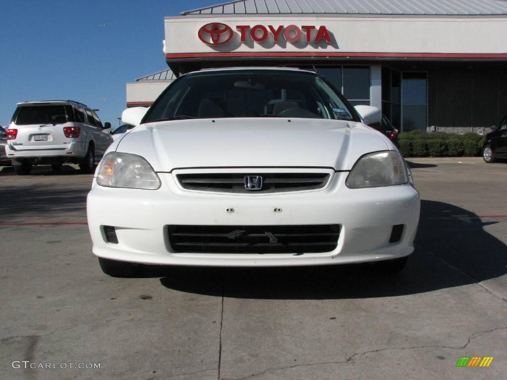1999 Civic EX Coupe - Taffeta White / Dark Gray photo #2