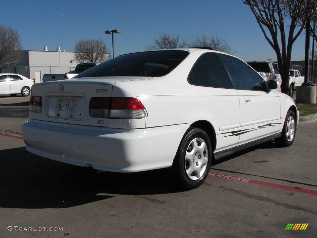 1999 Civic EX Coupe - Taffeta White / Dark Gray photo #5