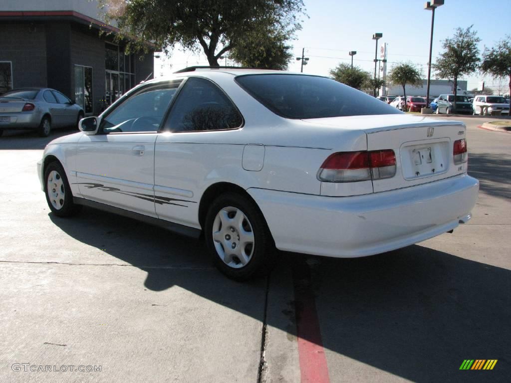1999 Civic EX Coupe - Taffeta White / Dark Gray photo #6