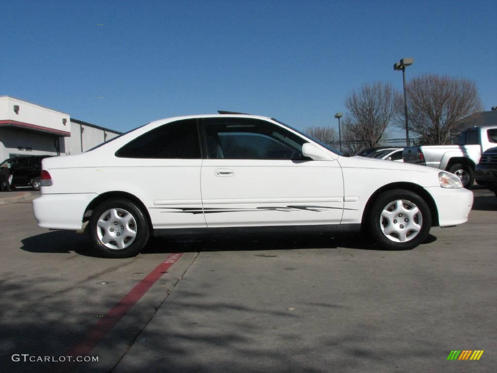 1999 Civic EX Coupe - Taffeta White / Dark Gray photo #7