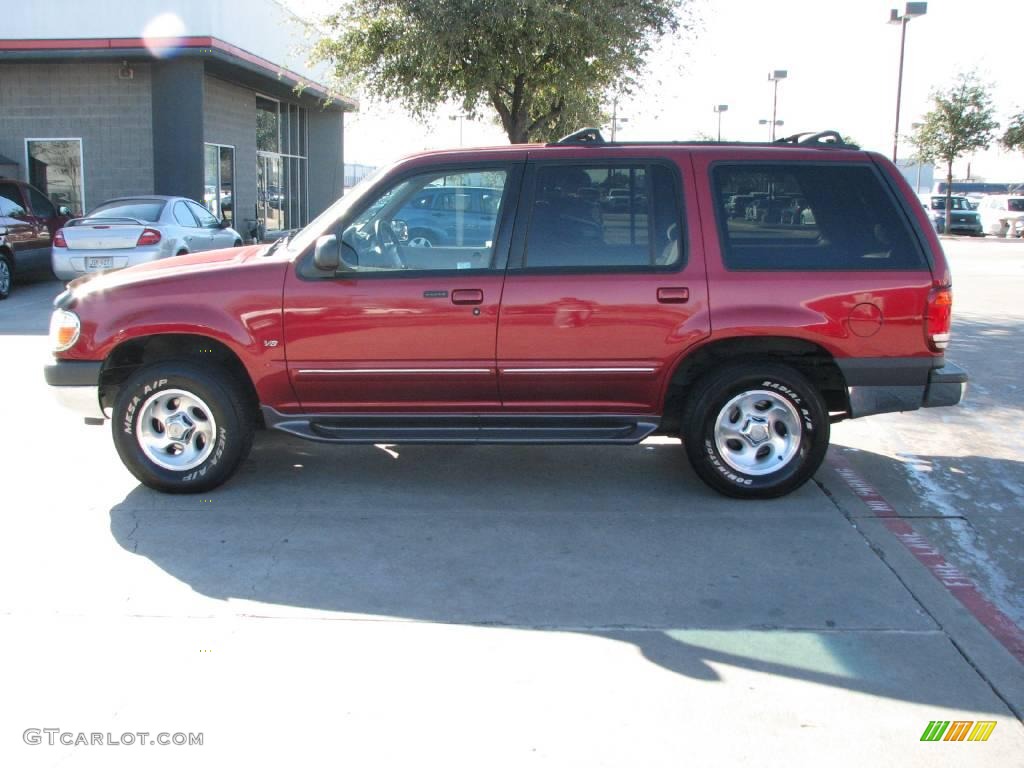 2001 Explorer XLT V8 - Toreador Red Metallic / Medium Prairie Tan photo #4