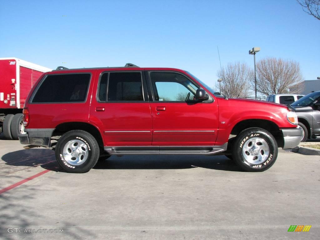 2001 Explorer XLT V8 - Toreador Red Metallic / Medium Prairie Tan photo #7