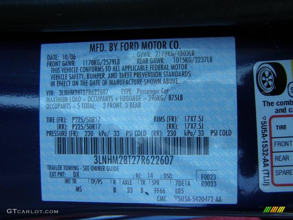 2007 MKZ AWD Sedan - Dark Blue Pearl Metallic / Sand photo #28