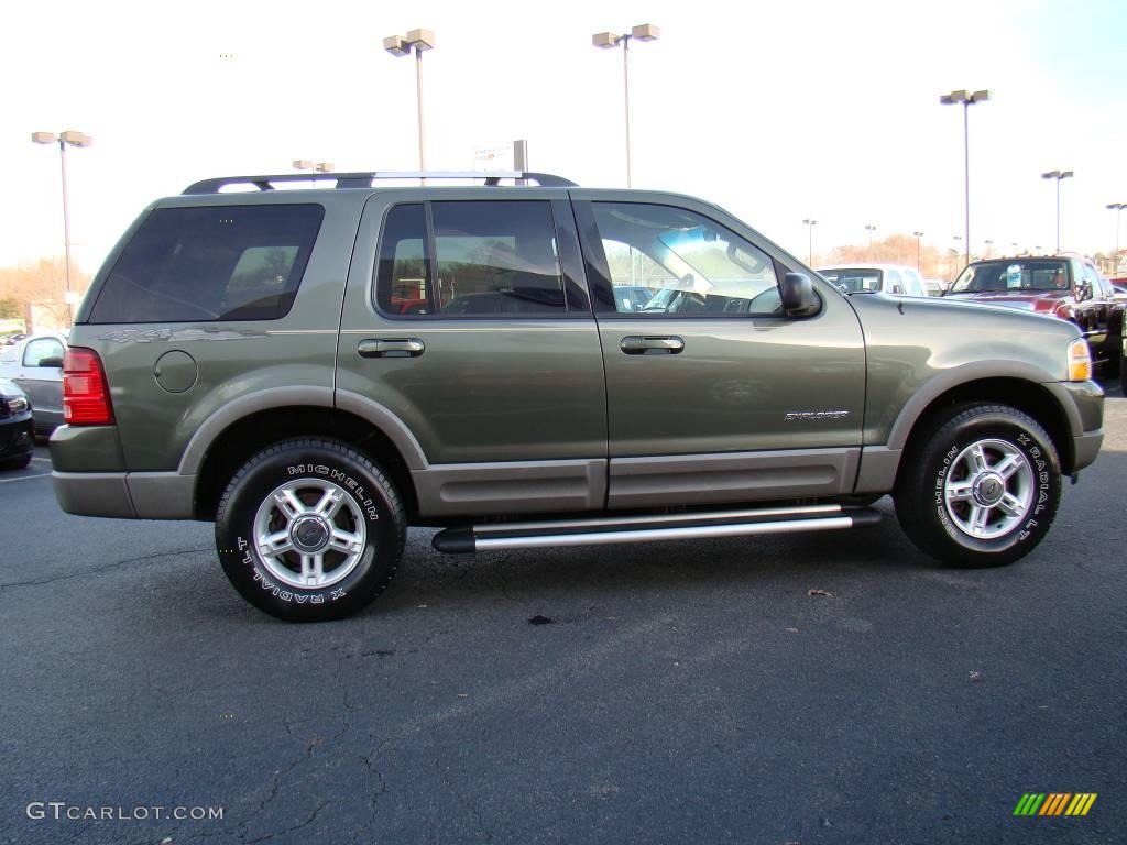 2002 Explorer XLT 4x4 - Estate Green Metallic / Medium Parchment photo #2