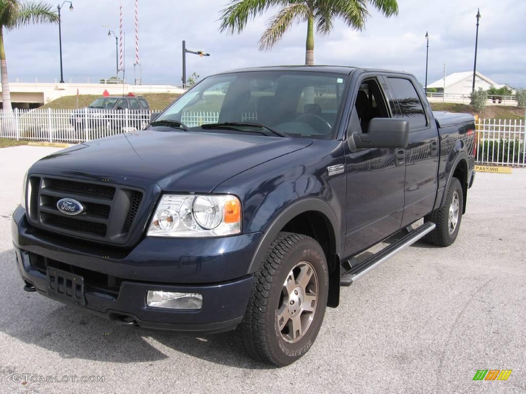 2004 F150 FX4 SuperCrew 4x4 - True Blue Metallic / Black/Medium Flint photo #2