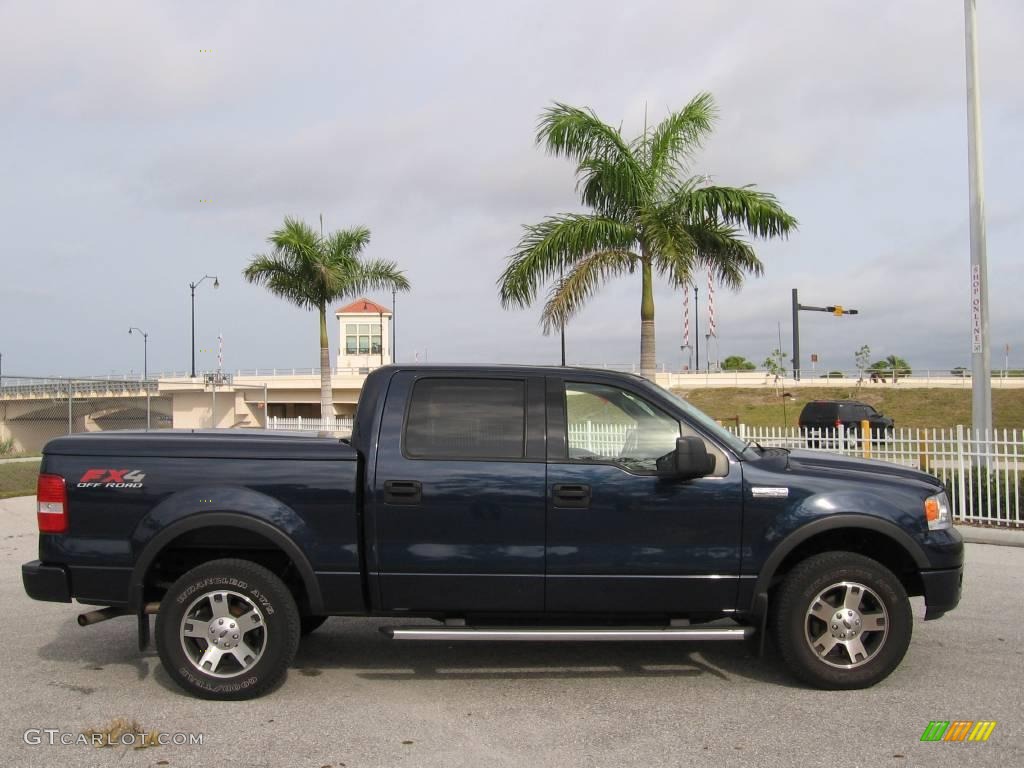 2004 F150 FX4 SuperCrew 4x4 - True Blue Metallic / Black/Medium Flint photo #3