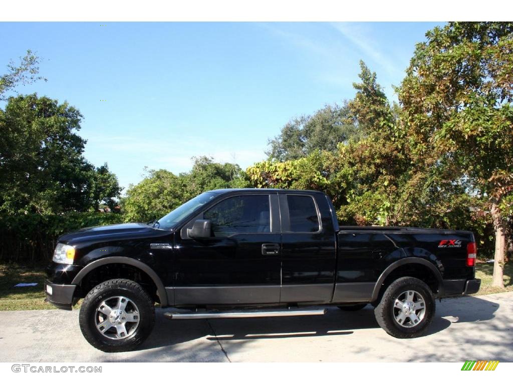 2005 F150 FX4 SuperCab 4x4 - Black / Black photo #4