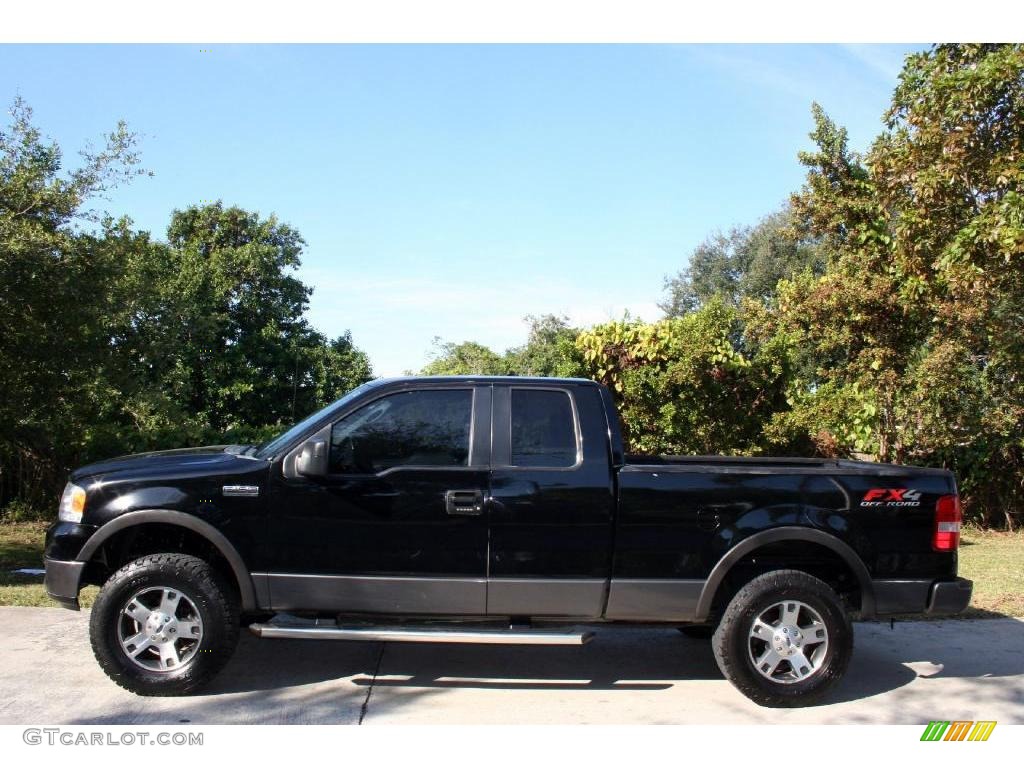 2005 F150 FX4 SuperCab 4x4 - Black / Black photo #5