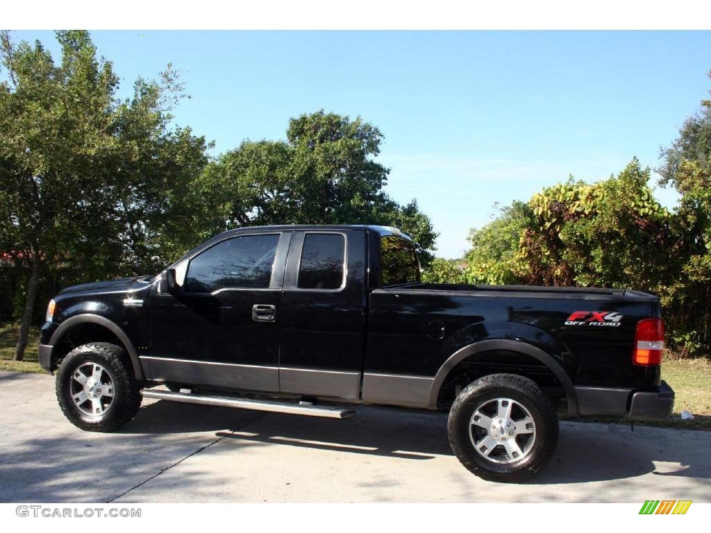 2005 F150 FX4 SuperCab 4x4 - Black / Black photo #6