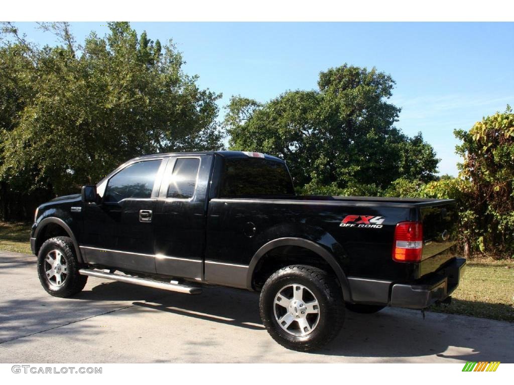 2005 F150 FX4 SuperCab 4x4 - Black / Black photo #7