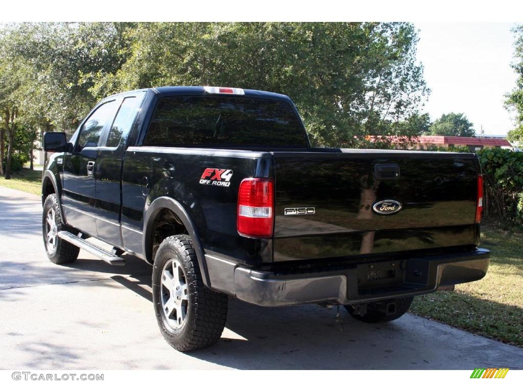 2005 F150 FX4 SuperCab 4x4 - Black / Black photo #9