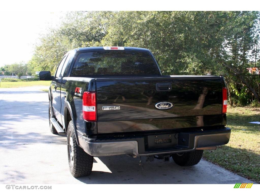 2005 F150 FX4 SuperCab 4x4 - Black / Black photo #10