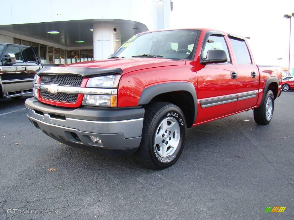 2005 Silverado 1500 Z71 Crew Cab 4x4 - Victory Red / Medium Gray photo #6