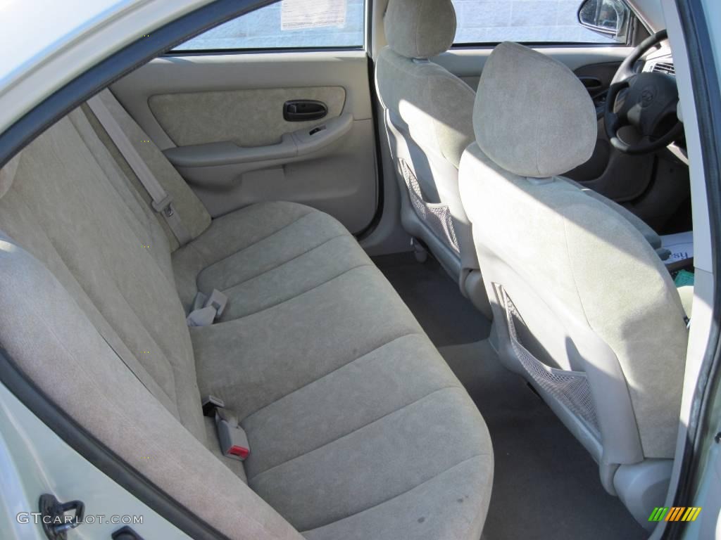 2003 Elantra GLS Sedan - Platinum Green Metallic / Beige photo #6