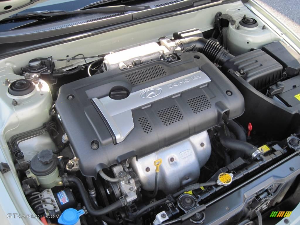 2003 Elantra GLS Sedan - Platinum Green Metallic / Beige photo #10