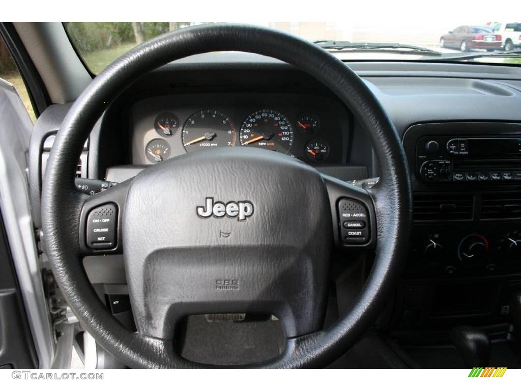 2004 Jeep Grand Cherokee Freedom Edition 4x4 Dark Slate Gray Steering Wheel Photo #22665505