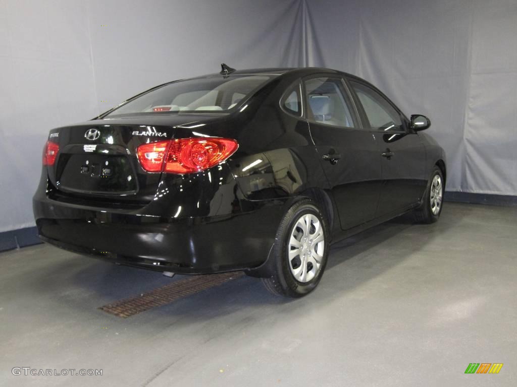 2009 Elantra GLS Sedan - Black Pearl / Black photo #3
