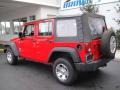 2008 Flame Red Jeep Wrangler Unlimited X 4x4  photo #4
