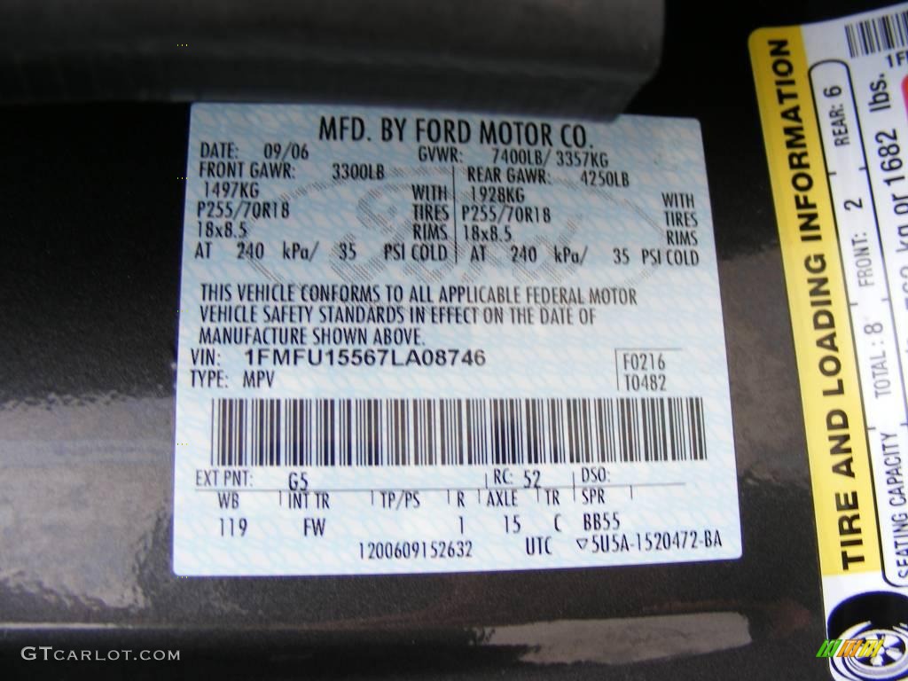 2007 Expedition XLT - Carbon Metallic / Charcoal Black photo #51